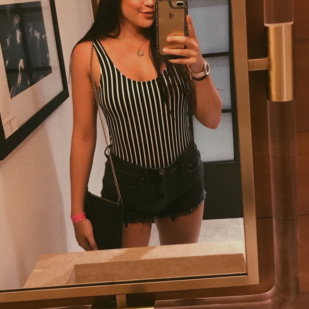 Stripped swimsuit